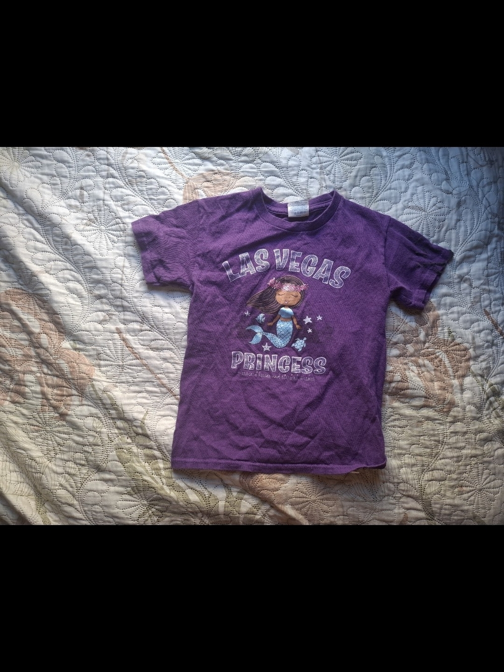 Kids Purple 'Las Vegas Princess' Graphic Tee